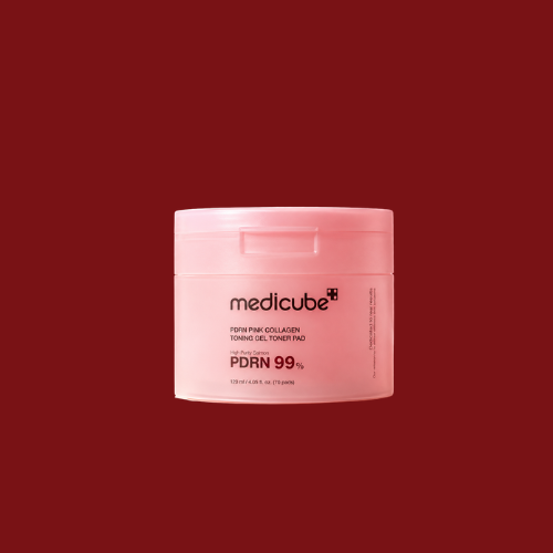 MEDICUBE PDRN PINK COLLAGEN TONING GEL TONER PAD HIGH PURITY SALMON PDRN 99% 120 ML / 4.05 FL.OZ.(70PADS)