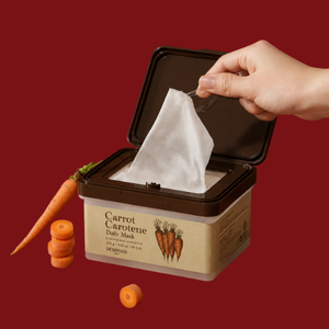 SKINFOOD Carrot Carotene Daily Mask 270g (30 Sheets) – Soothing & Hydrating Sheet Mask