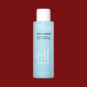 holy hydration daily cleanser nettoyant Quotidien with hyaluronic acid +ceramides avec acid hyaluronique +ceramides e.l.f.skin 3.71 FL OZ (110mL)
